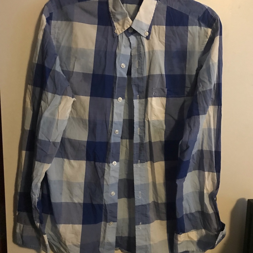 J. Crew Blue Plaid Button down